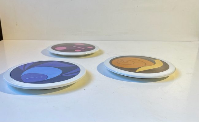 Modernist Ceramic Wall Plaques by Ib Antoni for Bing & Grondahl, 1970s, Set of 3-LCR-1148628