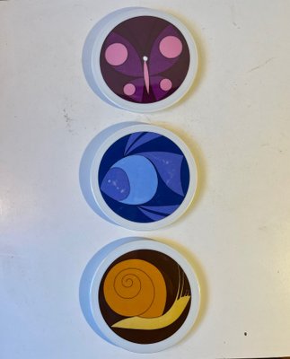 Modernist Ceramic Wall Plaques by Ib Antoni for Bing & Grondahl, 1970s, Set of 3-LCR-1148628