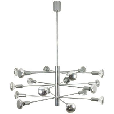 Modernist Chrome Sputnik Chandelier from Cosack, Germany, 1960s-QZ-1053266