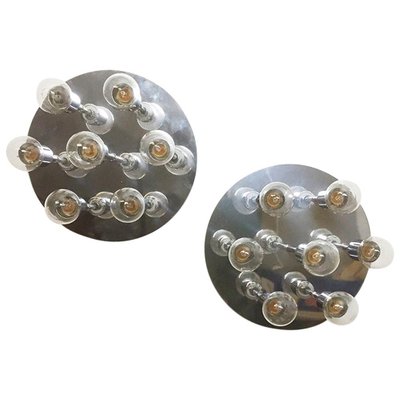 Modernist Chrome Wall & Ceiling Lights from Cosack, Germany, 1970s, Set of 2-QZ-1155438