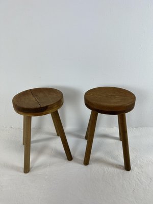 Modernist Concave Pine Stools, Set of 2-WKI-1187775