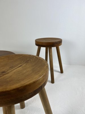 Modernist Concave Pine Stools, Set of 2-WKI-1187775