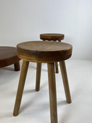 Modernist Concave Pine Stools, Set of 2-WKI-1187775