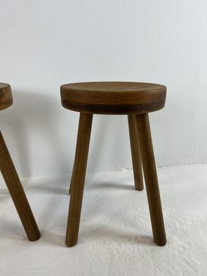 Modernist Concave Pine Stools, Set of 2-WKI-1187775