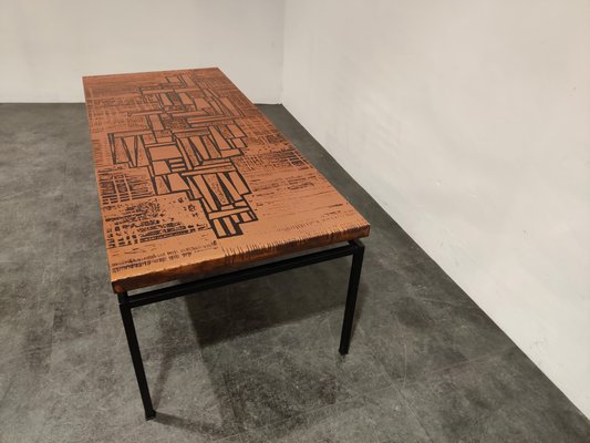 Modernist Copper Coffee Table, 1960s-IRH-821710