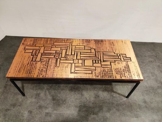 Modernist Copper Coffee Table, 1960s-IRH-821710