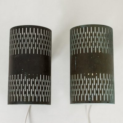 Modernist Copper Wall Lights by Hans Bergström, 1940s, Set of 2-NL-1757402