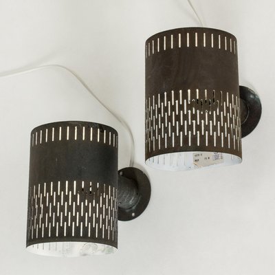 Modernist Copper Wall Lights by Hans Bergström, 1940s, Set of 2-NL-1756215