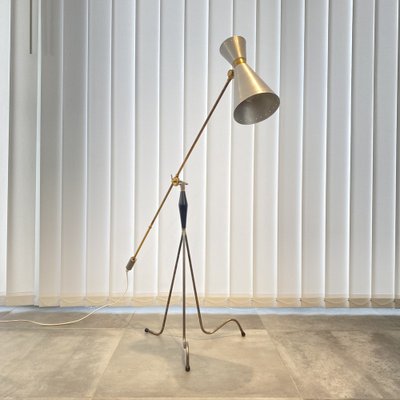 Modernist Counterweight Floor Lamp, Sweden, 1950s-LIV-1787978