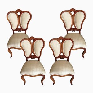 Modernist Dining Chairs in Walnut, 1880s, Set of 4-TCS-1773577