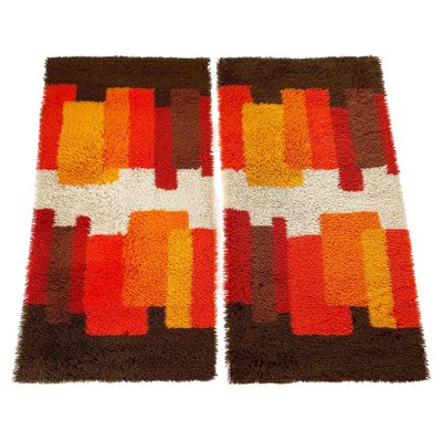 Modernist Dutch High Pile Rugs from Desso, 1970s, Set of 2-QZ-1184037