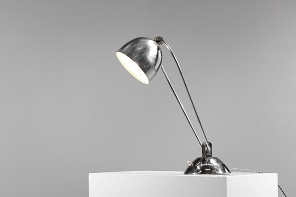 Modernist French Art Deco Chrome F397 Table Lamp, 1950-YU-1073409