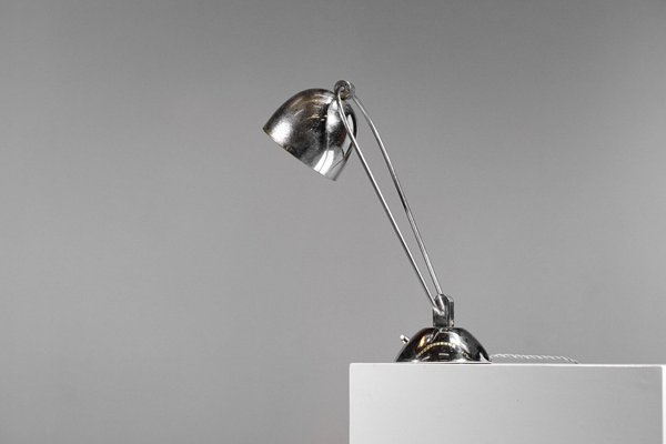 Modernist French Art Deco Chrome F397 Table Lamp, 1950-YU-1073409