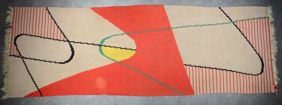 Modernist Geometric Rug by Antonin Kybal for Krasna Jizba, 1940s-VHD-560837