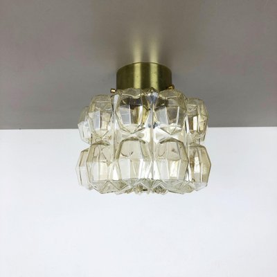 Modernist German Diamond Ceiling Light from Glashütte Limburg, Germany, 1970s-QZ-1053030