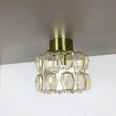 Modernist German Diamond Ceiling Light from Glashütte Limburg, Germany, 1970s-QZ-1053030