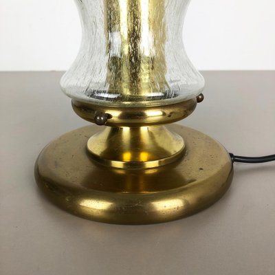 Modernist German Glass and Brass Mushroom Table Light by Doria Lights, 1970s-QZ-1139879