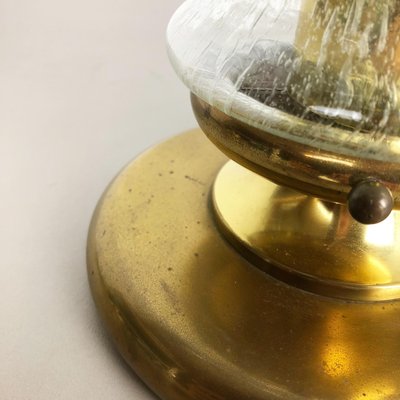 Modernist German Glass and Brass Mushroom Table Light by Doria Lights, 1970s-QZ-1139879