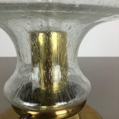 Modernist German Glass and Brass Mushroom Table Light by Doria Lights, 1970s-QZ-1139879