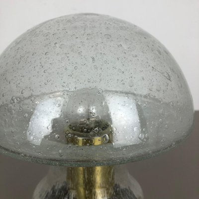 Modernist German Glass and Brass Mushroom Table Light by Doria Lights, 1970s-QZ-1139879