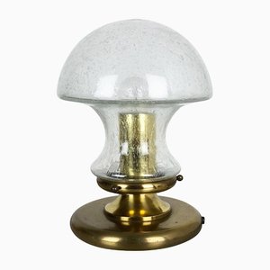 Modernist German Glass and Brass Mushroom Table Light by Doria Lights, 1970s-QZ-1139879