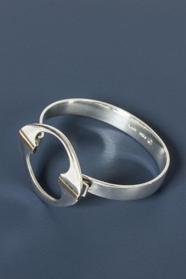 Modernist Gilded Silver Bangle from Horsens Sølvvarefabrik, 1960s-NL-1719606