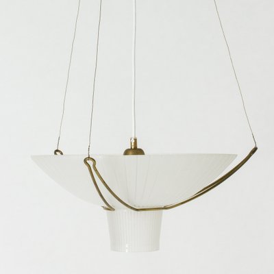 Modernist Glass Pendant Light by Hans Bergström, 1950s-NL-1761715