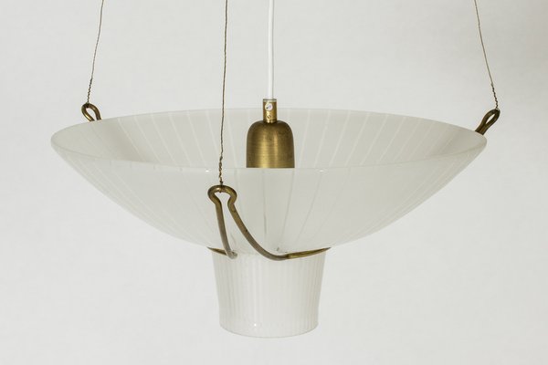 Modernist Glass Pendant Light by Hans Bergström, 1950s-NL-1761715