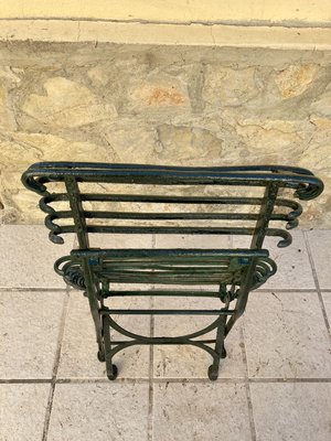 Modernist Green Iron Garden Folding Chair, 1930s-NOU-852985