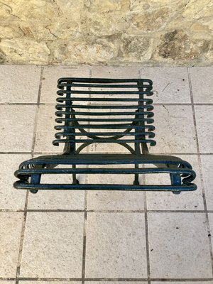 Modernist Green Iron Garden Folding Chair, 1930s-NOU-852985