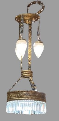 Modernist Hammered Brass Chandelier-SNX-920182