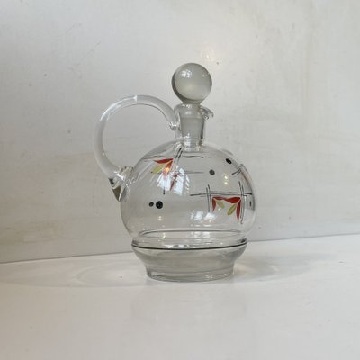 Modernist Hand-Painted Glass Decanter by Jacob E. Bang for Holmegaard, 1950s-LCR-1805426