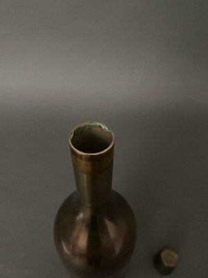 Modernist Italian Bottle Shaker in Gold Metal, 1970s-QKG-1799980