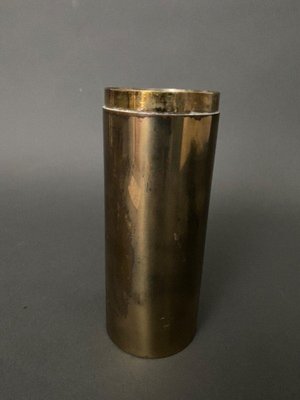 Modernist Italian Bottle Shaker in Gold Metal, 1970s-QKG-1799980