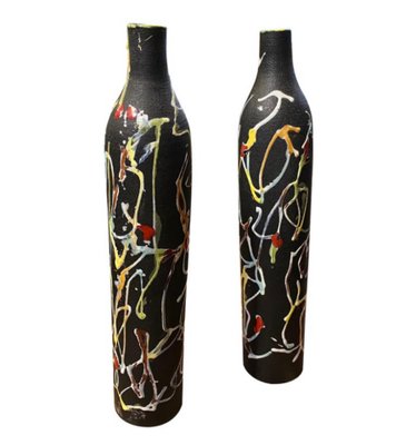 Modernist Italian Ceramic Vases from Ceramiche di Albisola, 1970s, Set of 2-NMK-880185