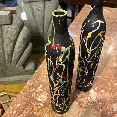 Modernist Italian Ceramic Vases from Ceramiche di Albisola, 1970s, Set of 2-NMK-880185