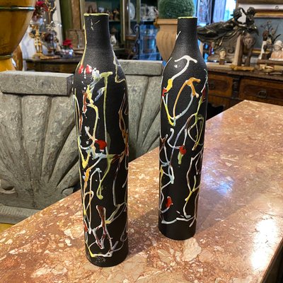 Modernist Italian Ceramic Vases from Ceramiche di Albisola, 1970s, Set of 2-NMK-880185