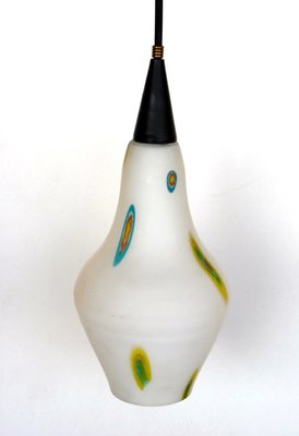 Modernist Italian Murrine Murano Glass Ceiling Lamp, 1950s-GKB-848188