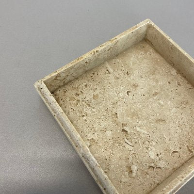 Modernist Italian Travertine Marble Box Vide Poche by Fratelli Mannelli, 1970s-QZ-1169013