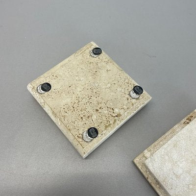 Modernist Italian Travertine Marble Box Vide Poche by Fratelli Mannelli, 1970s-QZ-1169013