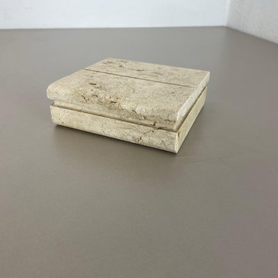 Modernist Italian Travertine Marble Box Vide Poche by Fratelli Mannelli, 1970s-QZ-1169013