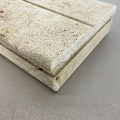 Modernist Italian Travertine Marble Box Vide Poche by Fratelli Mannelli, 1970s-QZ-1169013