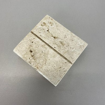 Modernist Italian Travertine Marble Box Vide Poche by Fratelli Mannelli, 1970s-QZ-1169013