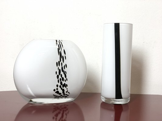 Modernist Italian Vases in Murano Glass from Nason, Italy, 1970s, Set of 2-FQG-1743572