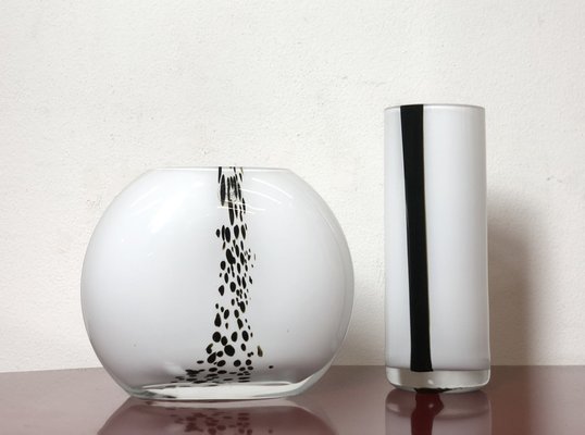 Modernist Italian Vases in Murano Glass from Nason, Italy, 1970s, Set of 2-FQG-1743572