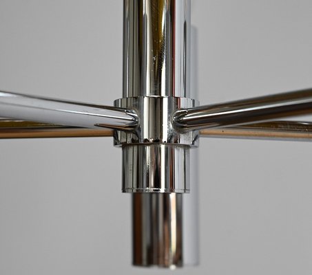 Modernist Metal Chandelier attributed to Gaetano Sciolari, Italy, 1960s-RVK-1754509