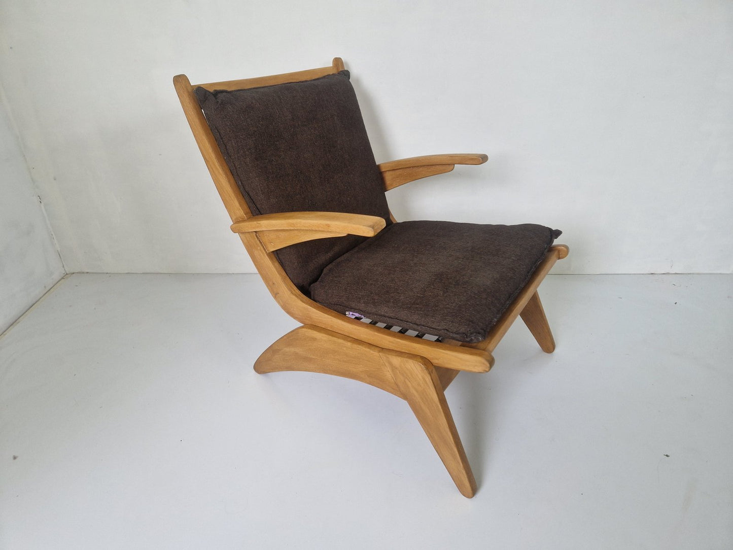 Modernist Oak Easy Chair by Jan Den Drijver, 1940s