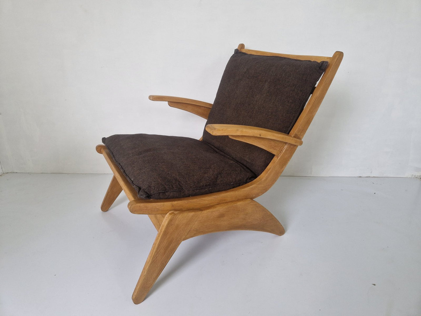 Modernist Oak Easy Chair by Jan Den Drijver, 1940s