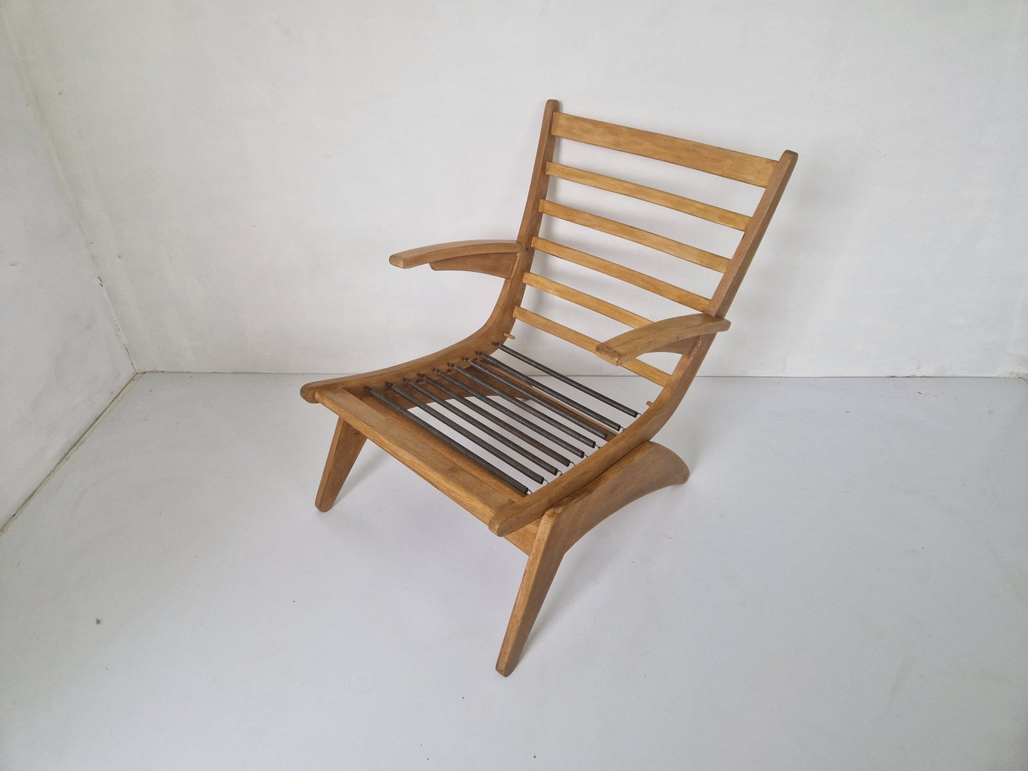 Modernist Oak Easy Chair by Jan Den Drijver, 1940s