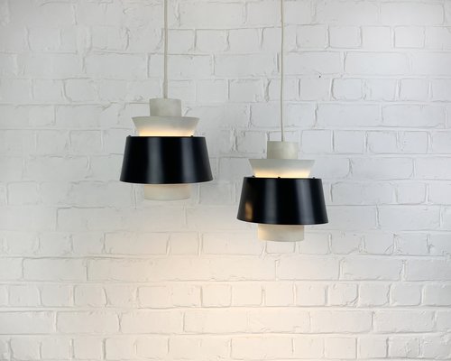 Modernist Pendant Lamps attributed to Jørn Utzon for Nordisk Solar, Denmark, 1960s, Set of 2-ZM-2021302